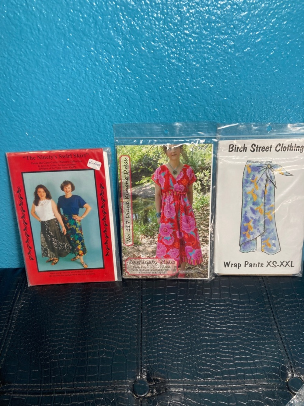 3 Patterns: “The Ninety’s Swirl Skirt,” “Diane Kimono Dress.” “Wrap Pants”